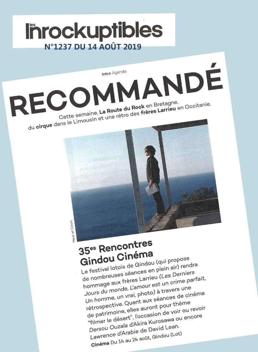 Les Inrockuptibles, semaine du 14 août