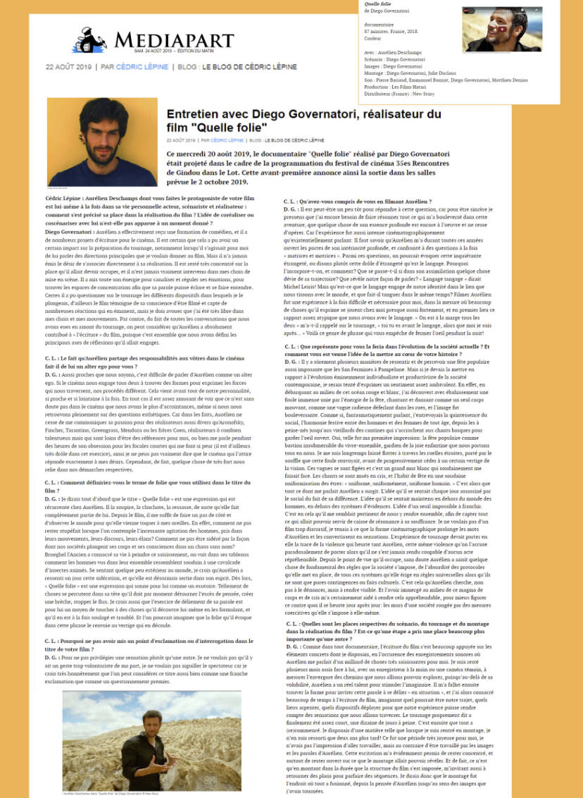 Mediapart, jeudi 22 août